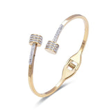Zircon Charm Stainless Steel Bracelet for Women