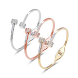 Zircon Charm Stainless Steel Bracelet for Women