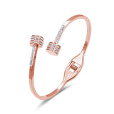 Zircon Charm Stainless Steel Bracelet for Women