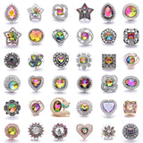 5Pcs/lot Flower Crystal 18MM Snap Button Jewelry Women's Accessories