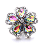 5Pcs/lot Flower Crystal 18MM Snap Button Jewelry Women's Accessories