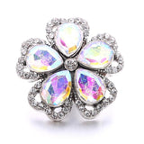 5Pcs/lot Flower Crystal 18MM Snap Button Jewelry Women's Accessories