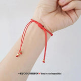 Lucky Fortune CAT Bracelet Red Braided Rope Adjustable