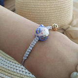 Lucky Fortune CAT Bracelet Red Braided Rope Adjustable