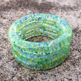 Bohemian Speckled Bamboo Bracelets Set Bangles Summer Jewelry