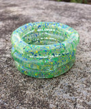 Bohemian Speckled Bamboo Bracelets Set Bangles Summer Jewelry