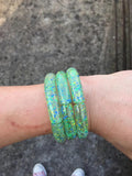 Bohemian Speckled Bamboo Bracelets Set Bangles Summer Jewelry