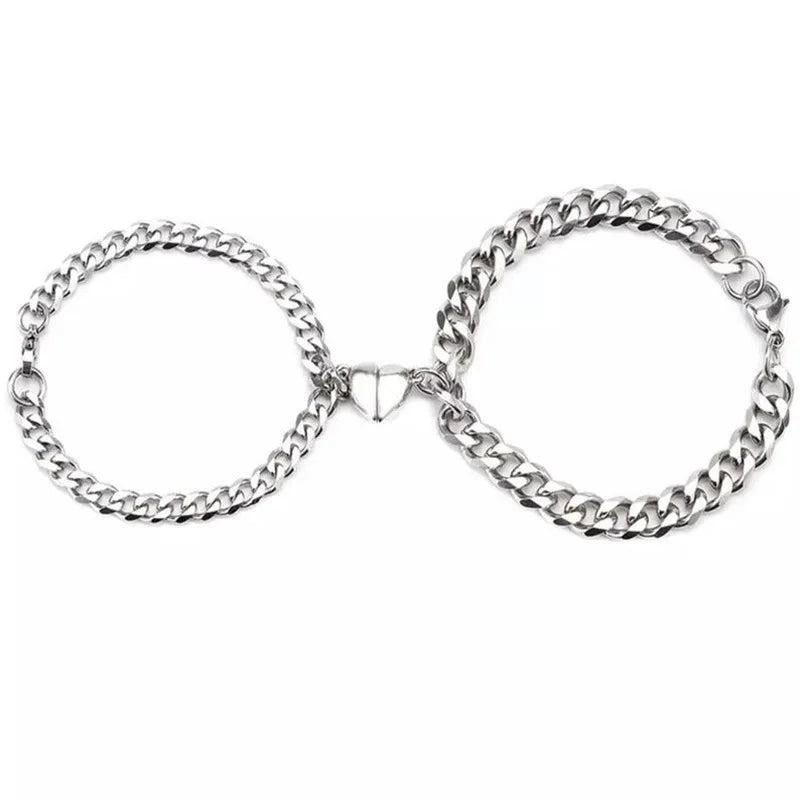Style Heart Bracelet Magnet Suction Pair for Couples