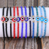 Adjustable Hand Woven Micro Glass Bead Copper Bead Bracelet