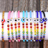 Adjustable Hand Woven Micro Glass Bead Copper Bead Bracelet