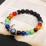 Meditation Reiki Healing 7 Chakra Bracelet 12 Constellation Zodiac Jewelry