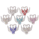 5pcs Rhinestone Flower 18mm Snap Buttons for Snap Bracelet Bangle