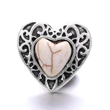 5Pcs Natural Stone Metal Snap 18MM Starfish Charm Snap Jewelry