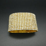 Rhinestone Crystal Wedding Bracelet Silver Plated Stone Bangle