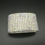 Rhinestone Crystal Wedding Bracelet Silver Plated Stone Bangle