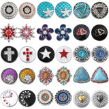 5pc Snap Jewelry Mixed Rhinestone Flower 18mm Snap Buttons for Bracelet Bangle