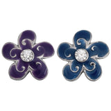 5pc Snap Jewelry Mixed Rhinestone Flower 18mm Snap Buttons for Bracelet Bangle