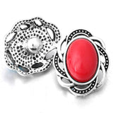 6pcs 18mm Snap Jewelry Mix Styles Metal Snap Buttons Rhinestone Beads Snaps