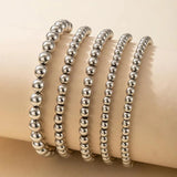 Boho Crystal Crescent Stone Bangle Set for Women Multilayer Bracelets