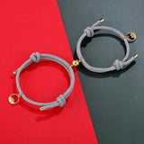 2pcs Magnet Attract Each Other Couple Bracelet Charm Jewelry Gift