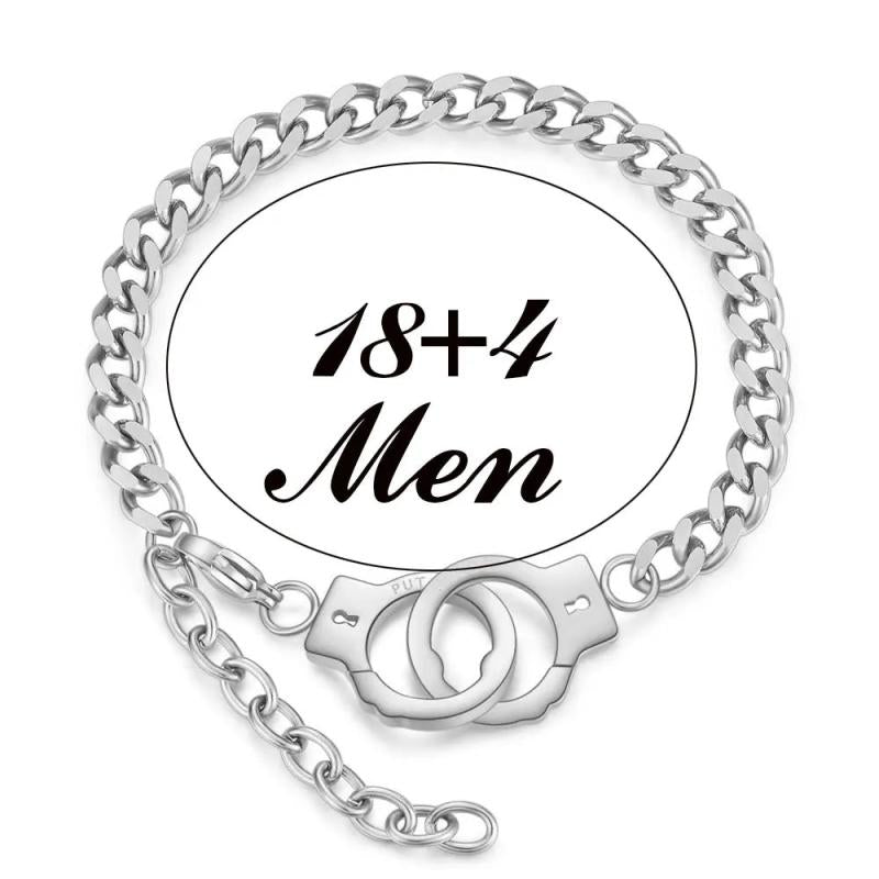 Stainless Steel Couple Handcuff Bracelets