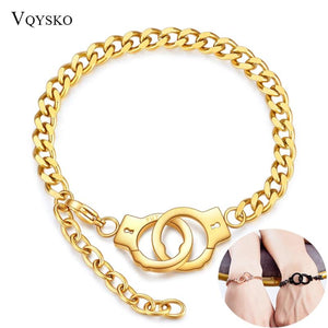 Stainless Steel Couple Handcuff Bracelets