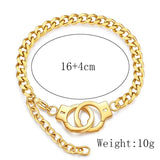 Stainless Steel Couple Handcuff Bracelets