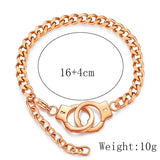 Stainless Steel Couple Handcuff Bracelets