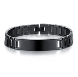 Men's Stainless Steel Bracelet Glossy DIY Lettering Jewelry