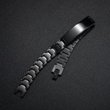 Men's Stainless Steel Bracelet Glossy DIY Lettering Jewelry