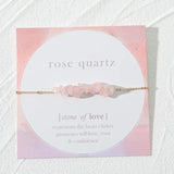 Dainty Chain Pink Quartz Stone Bracelet Boho Jewelry