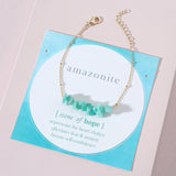 Dainty Chain Pink Quartz Stone Bracelet Boho Jewelry