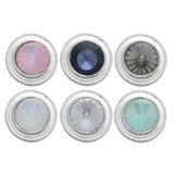 5pc/lot Mix Rhinestone Metal Flower Snap Buttons for Snap Bracelet Bangle