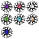 6pcs Snap Button Jewelry 18mm Rhinestone Snaps for Necklace DIY Jewelry