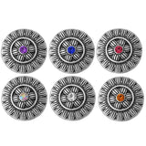 6pcs Snap Button Jewelry 18mm Rhinestone Snaps for Necklace DIY Jewelry