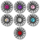6pcs Snap Button Jewelry 18mm Rhinestone Snaps for Necklace DIY Jewelry