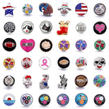 5pcs/lot 18mm Metal Snap Buttons Charms for snap bracelet Bangl