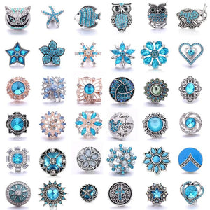 5pcs Alloy Sky Rhinestone Snap Buttons for Women