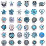 5pcs Alloy Sky Rhinestone Snap Buttons for Women