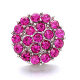 5Pcs Rose Crystal Heart Snap Button Jewelry for Women