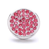 5Pcs Rose Crystal Heart Snap Button Jewelry for Women