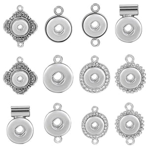 10pcs Mini Snap Button Fittings for Snap Jewelry - Bracelet Bangle Necklaces