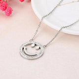 Smiley Stainless Steel Bracelet with Silver Rose Charm