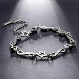 Skyrim Hollow Star Charm Bracelet Stainless Steel Bohemian Hand Jewelry