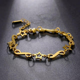 Skyrim Hollow Star Charm Bracelet Stainless Steel Bohemian Hand Jewelry
