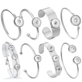 Stainless Steel Snap Button Bracelets for 18mm 12mm Snap Buttons