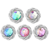 5pcs/lot Crystal Flower 18mm Snap Button DIY Bracelet