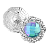 5pcs/lot Crystal Flower 18mm Snap Button DIY Bracelet