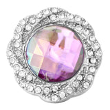 5pcs/lot Crystal Flower 18mm Snap Button DIY Bracelet