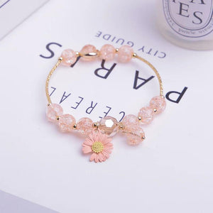 Daisy Bead Bracelet Women's Fresh Flower Pendant Beach Friendship Jewelry